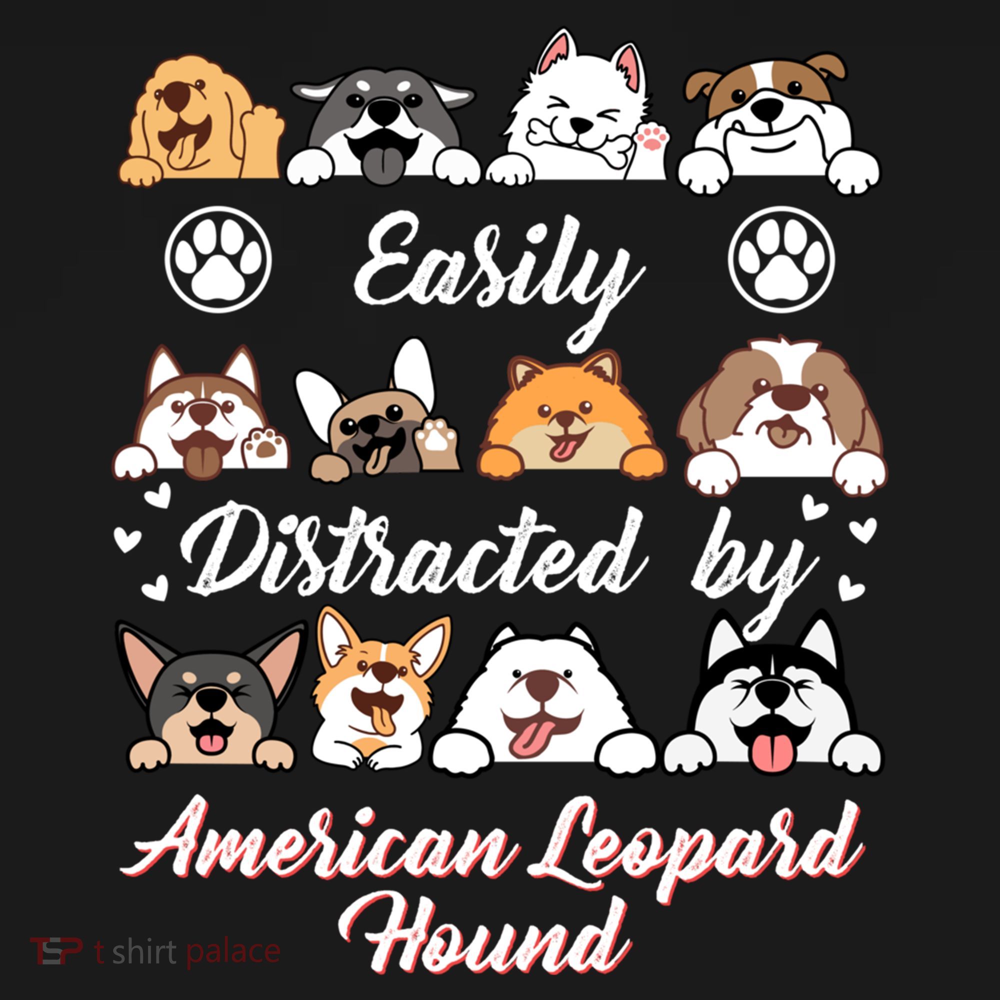 Easily Distracted By American Leopard Hound Leopard Cur Cute Gift Doggie Tank
