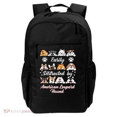 Easily Distracted By American Leopard Hound Leopard Cur Cute Gift Backpack