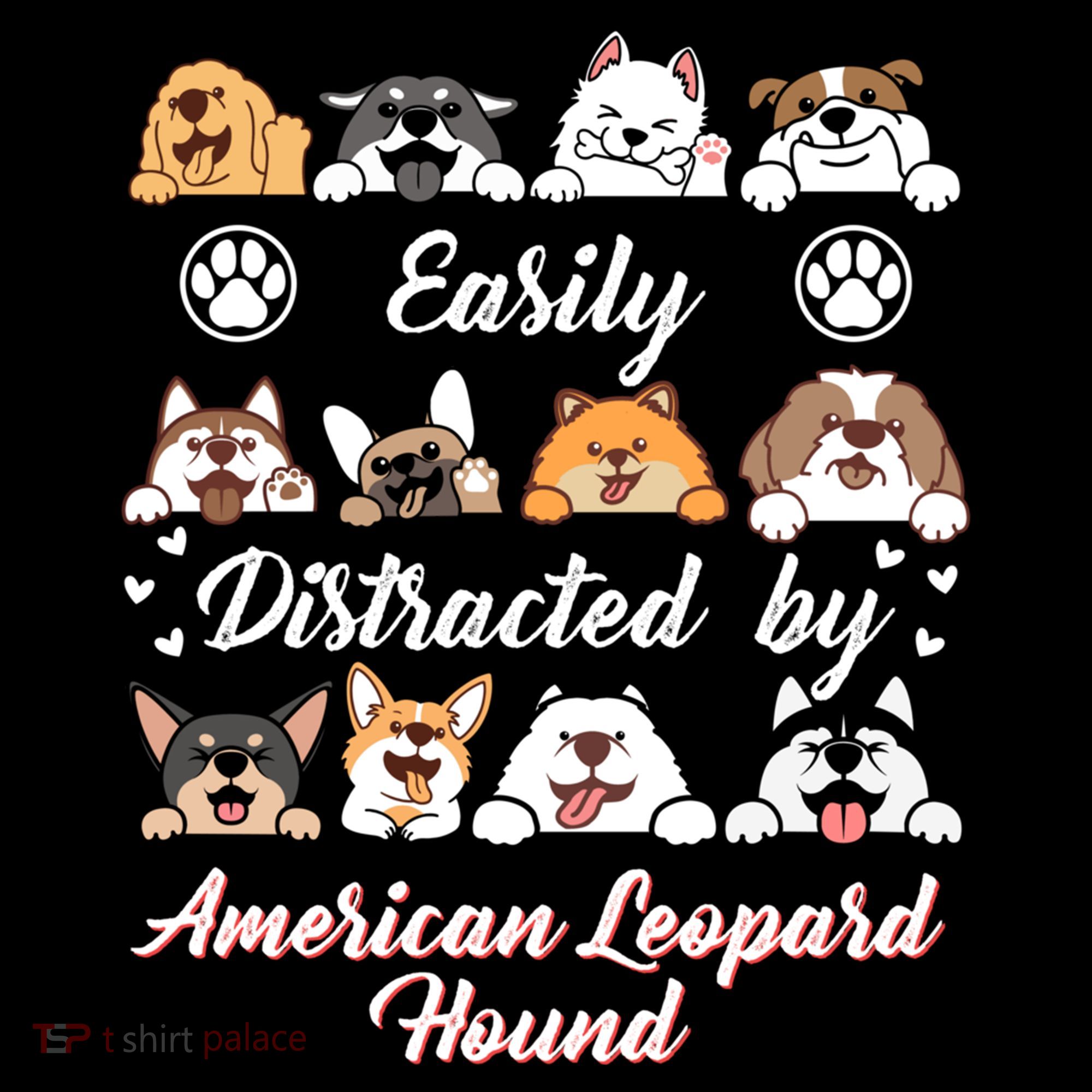 Easily Distracted By American Leopard Hound Leopard Cur Cute Gift Backpack