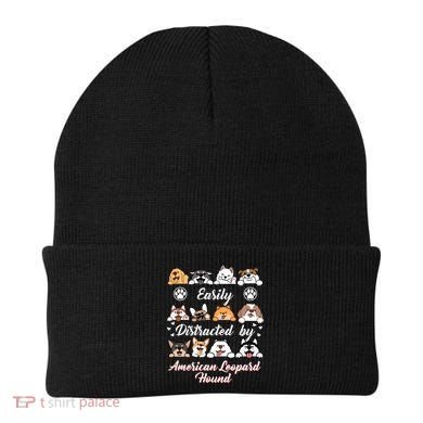 Easily Distracted By American Leopard Hound Leopard Cur Cute Gift Beanie