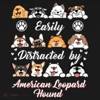 Easily Distracted By American Leopard Hound Leopard Cur Cute Gift Women's Hoodie thumb 2