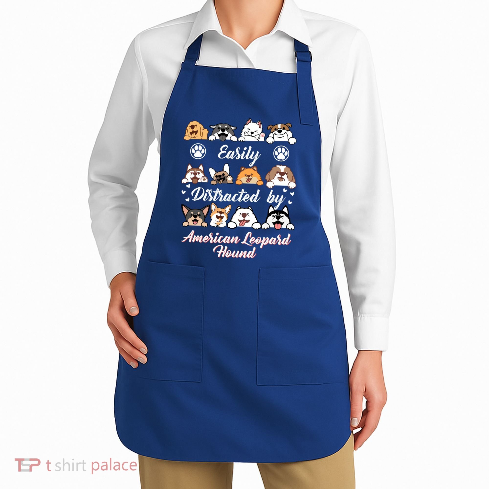 Easily Distracted By American Leopard Hound Leopard Cur Cute Gift Apron