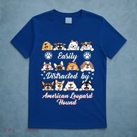Easily Distracted By American Leopard Hound Leopard Cur Cute Gift T-Shirt thumb 5