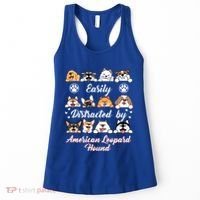 Easily Distracted By American Leopard Hound Leopard Cur Cute Gift Women's Tank Top thumb 0