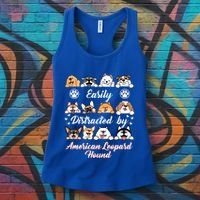 Easily Distracted By American Leopard Hound Leopard Cur Cute Gift Women's Tank Top thumb 3