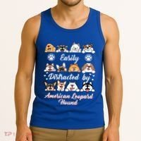 Easily Distracted By American Leopard Hound Leopard Cur Cute Gift Tank Top thumb 3