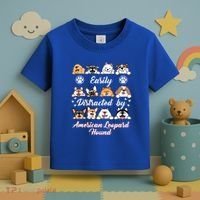 Easily Distracted By American Leopard Hound Leopard Cur Cute Gift Toddler T-Shirt thumb 3