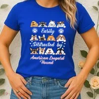 Easily Distracted By American Leopard Hound Leopard Cur Cute Gift Women's T-Shirt thumb 2
