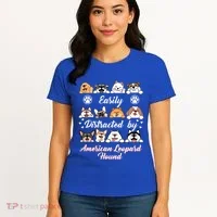 Easily Distracted By American Leopard Hound Leopard Cur Cute Gift Women's T-Shirt thumb 4
