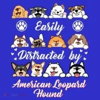 Easily Distracted By American Leopard Hound Leopard Cur Cute Gift Women's T-Shirt thumb 6