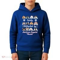 Easily Distracted By American Leopard Hound Leopard Cur Cute Gift Kids Hoodie thumb 4
