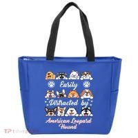 Easily Distracted By American Leopard Hound Leopard Cur Cute Gift Tote Bag thumb 0