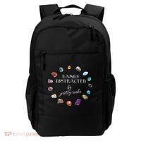 Easily Distracted By Pretty Rocks Minerals Gems Geology Backpack thumb 0