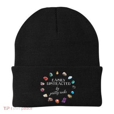 Easily Distracted By Pretty Rocks Minerals Gems Geology Beanie