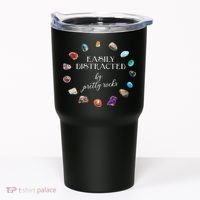 Easily Distracted By Pretty Rocks Minerals Gems Geology Tumbler thumb 0