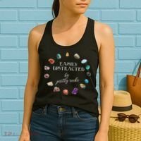 Easily Distracted By Pretty Rocks Minerals Gems Geology Women's Tank Top thumb 2