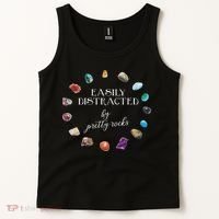 Easily Distracted By Pretty Rocks Minerals Gems Geology Tank Top thumb 2