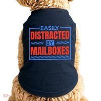 Easily Distracted By Mailboxes, Postman And Mail Carrier Doggie Tank thumb 0