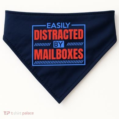 Easily Distracted By Mailboxes, Postman And Mail Carrier USA-Made Doggie Bandana