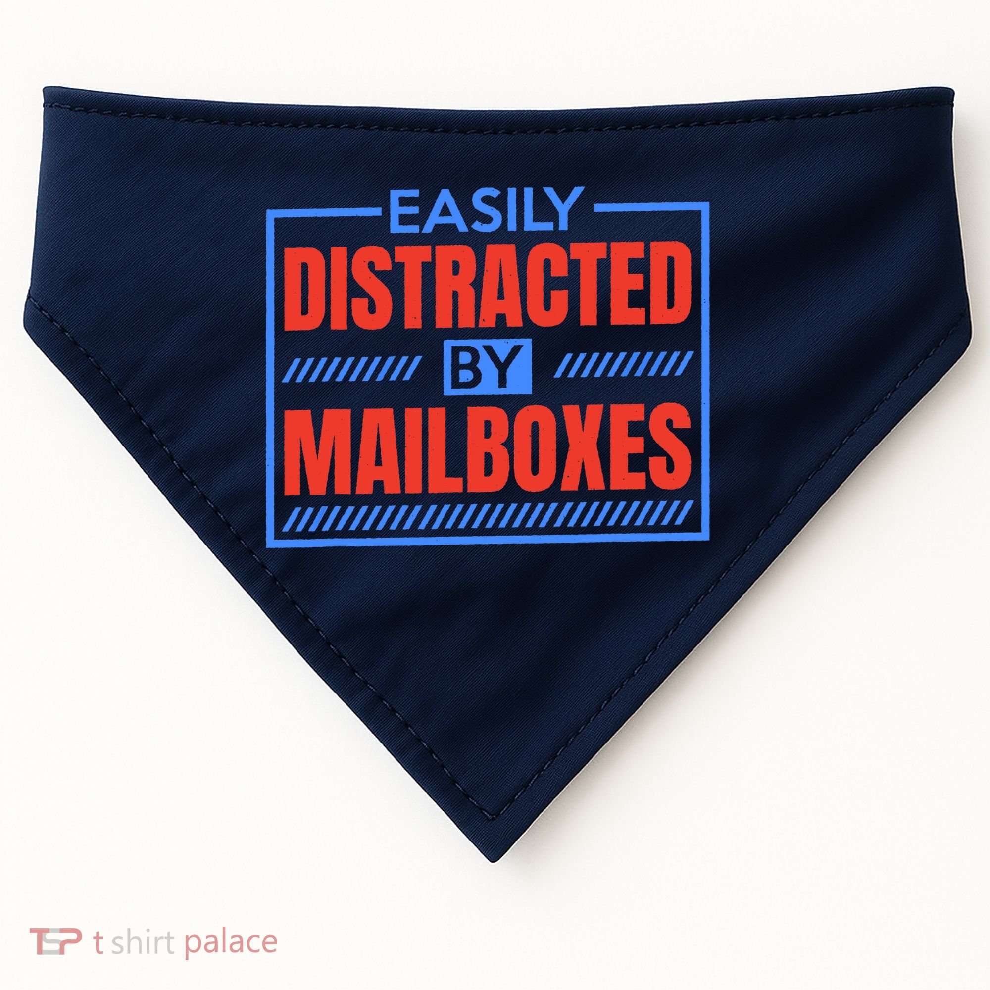 Easily Distracted By Mailboxes, Postman And Mail Carrier USA-Made Doggie Bandana