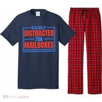 Easily Distracted By Mailboxes, Postman And Mail Carrier Pajama Set thumb 0