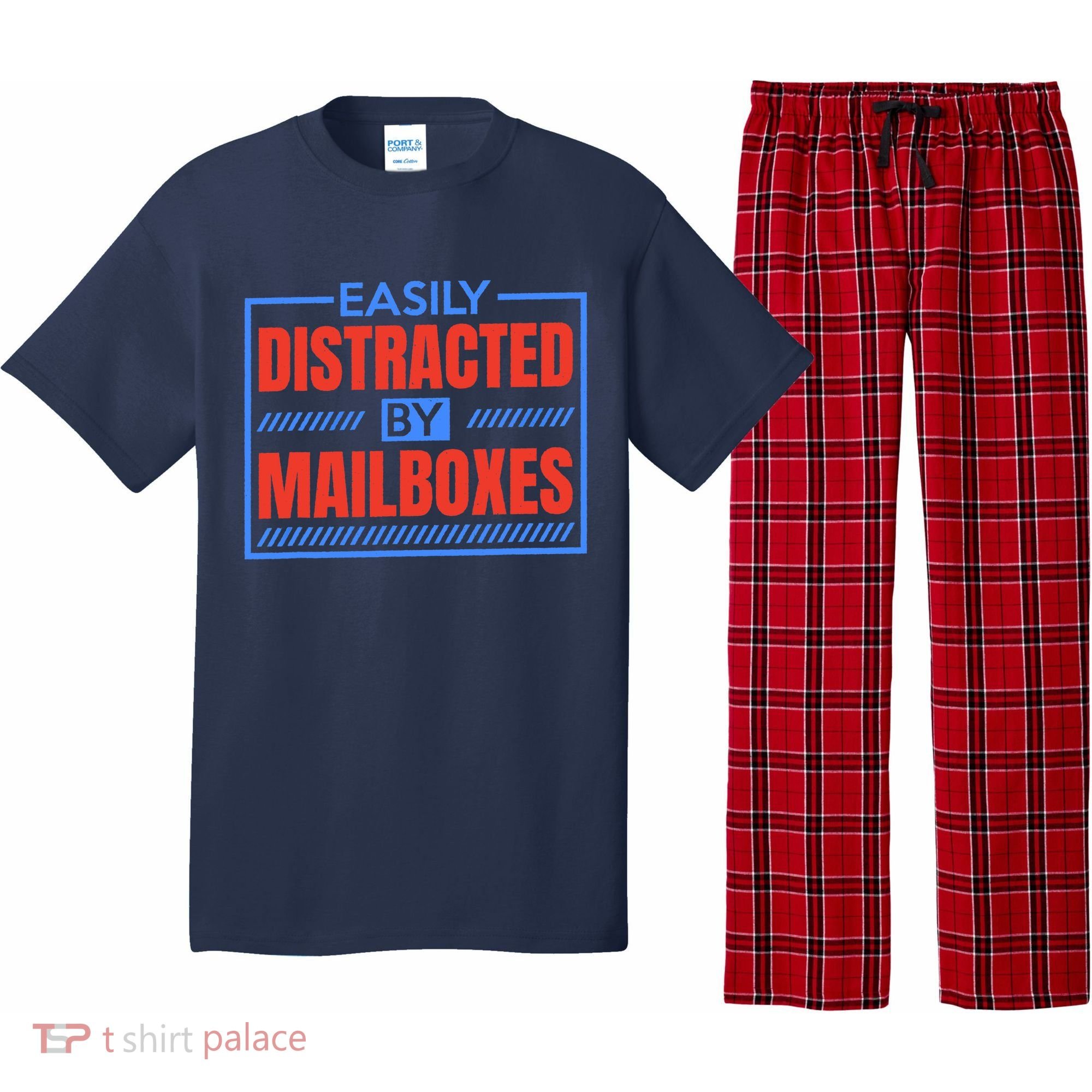 Easily Distracted By Mailboxes, Postman And Mail Carrier Pajama Set