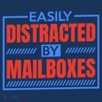 Easily Distracted By Mailboxes, Postman And Mail Carrier Polo thumb 2