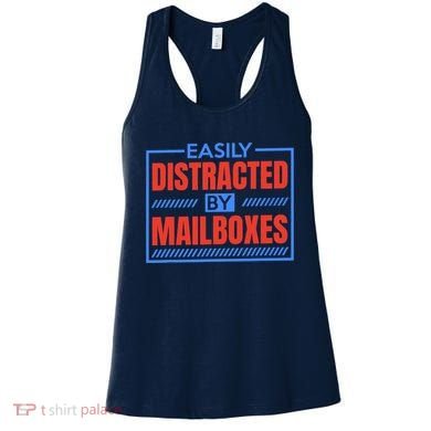 Easily Distracted By Mailboxes, Postman And Mail Carrier Women's Tank Top