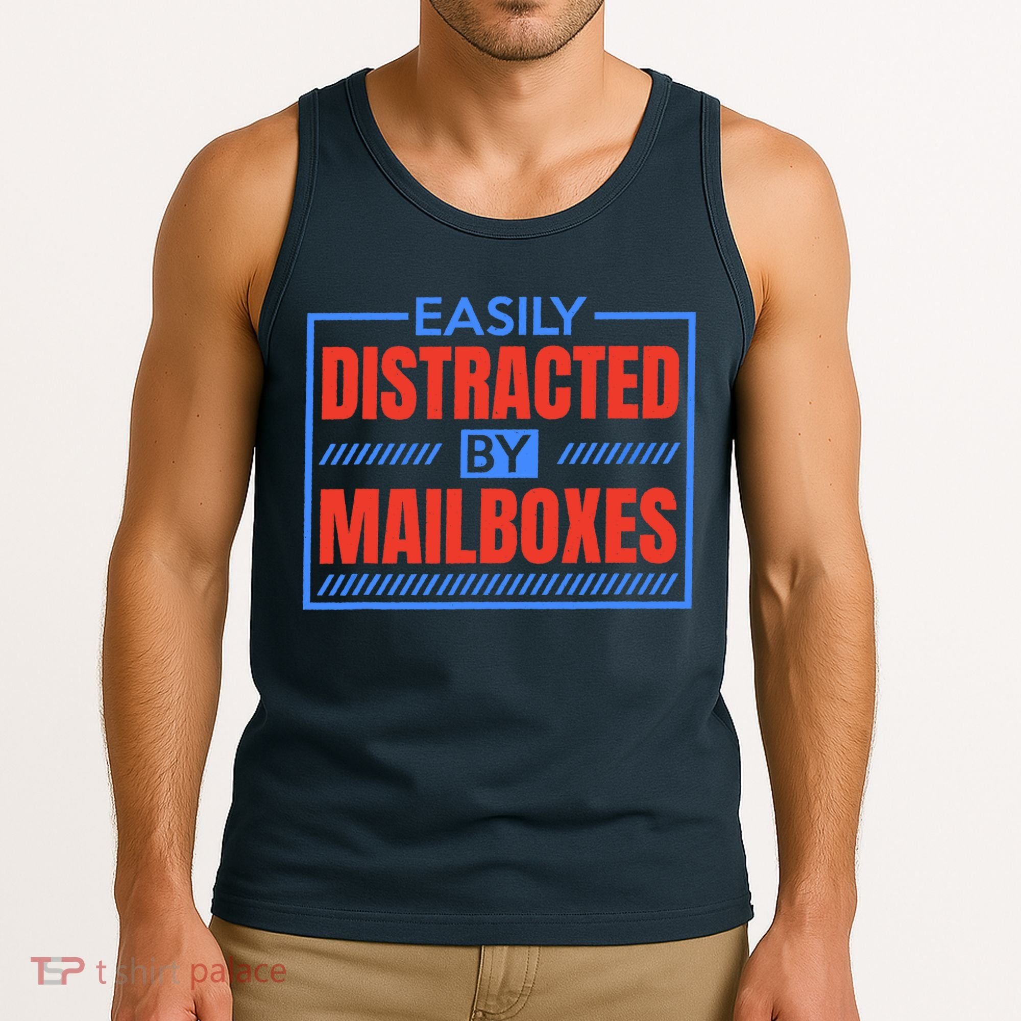 Easily Distracted By Mailboxes, Postman And Mail Carrier Tank Top