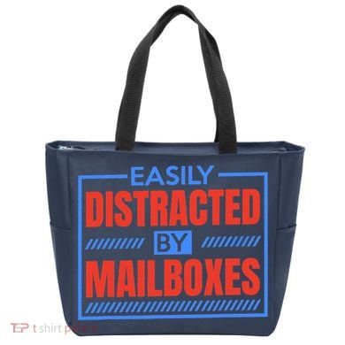 Easily Distracted By Mailboxes, Postman And Mail Carrier Tote Bag