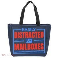 Easily Distracted By Mailboxes, Postman And Mail Carrier Tote Bag thumb 0
