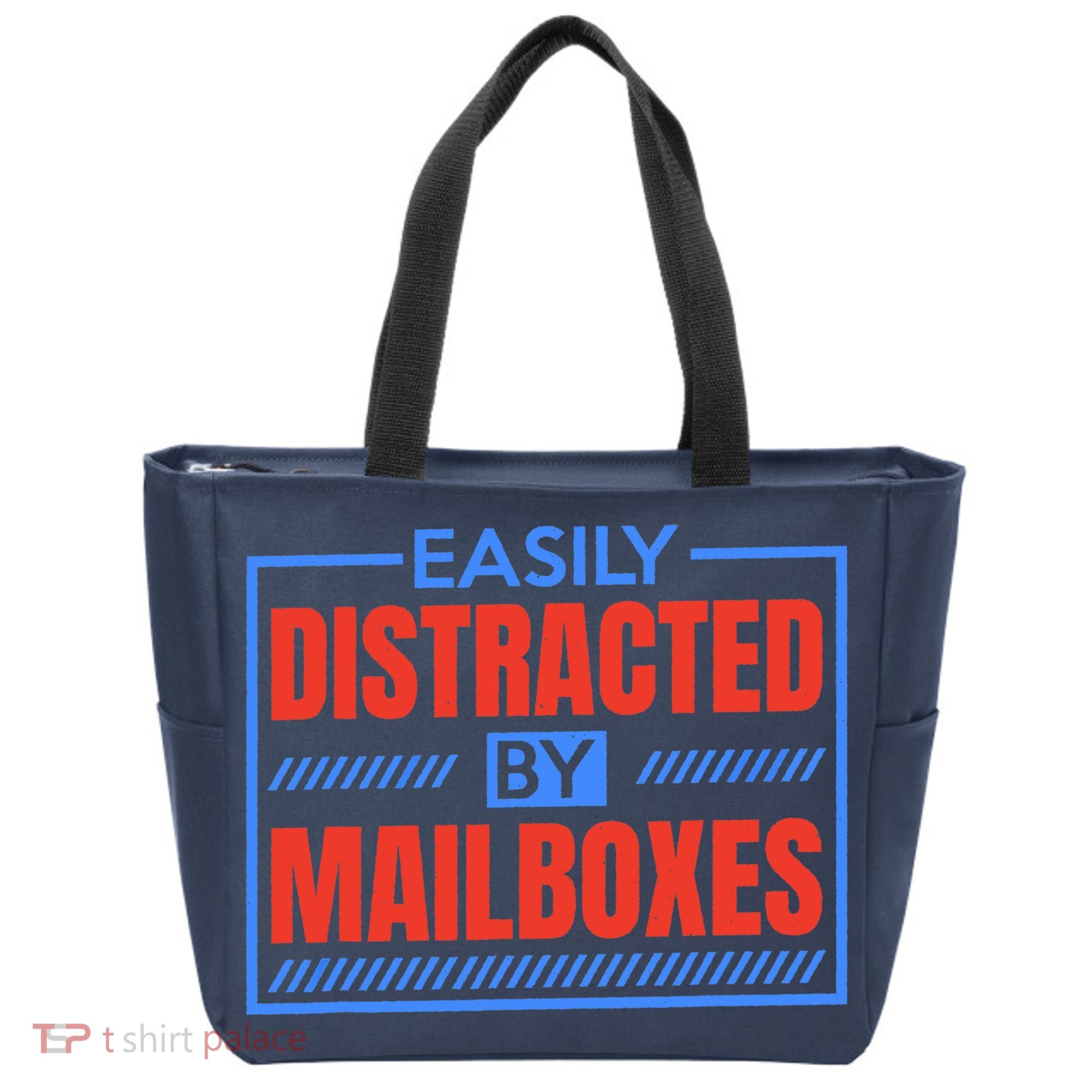 Easily Distracted By Mailboxes, Postman And Mail Carrier Tote Bag