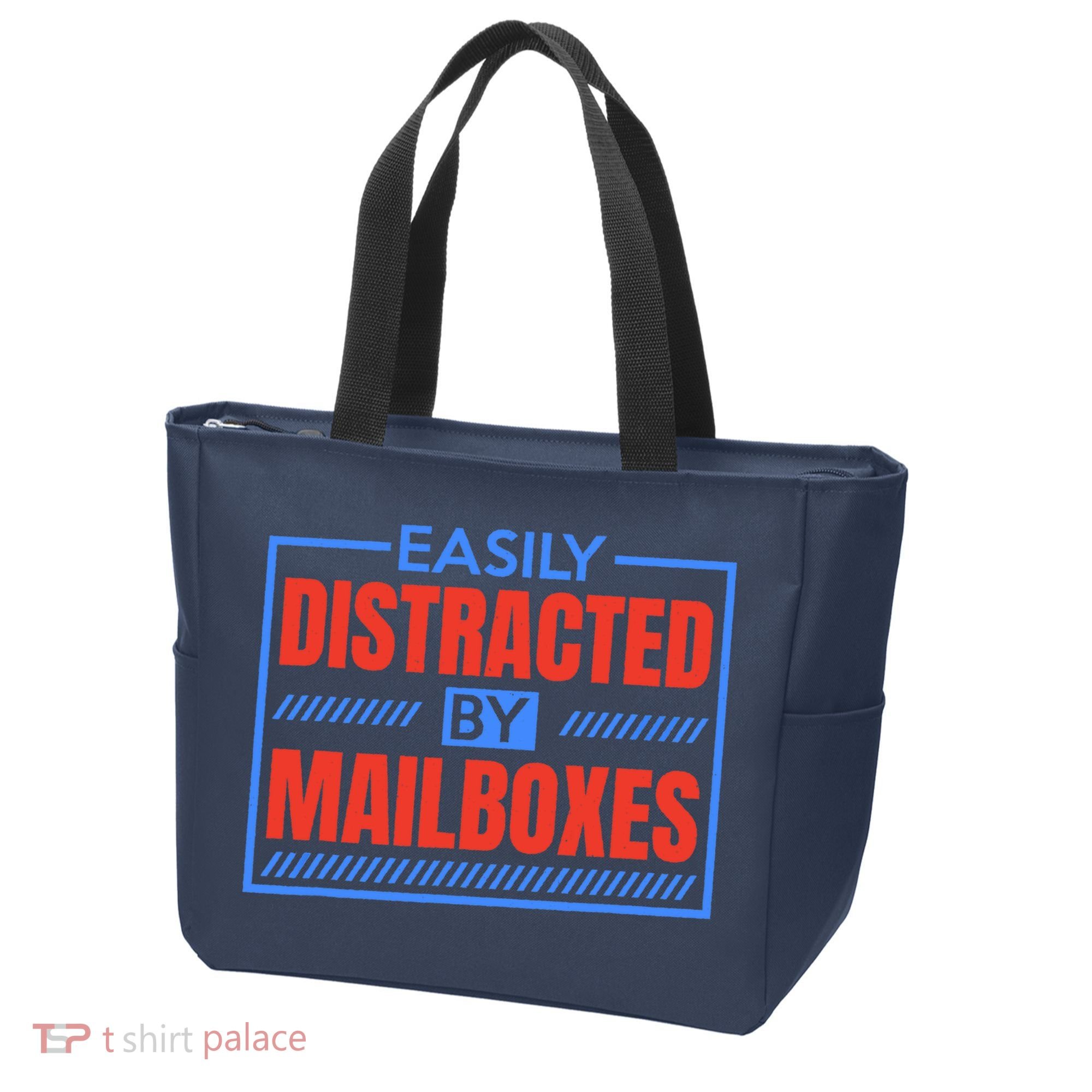 Easily Distracted By Mailboxes, Postman And Mail Carrier Tote Bag