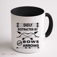 Easily Distracted By Bows And Arrows Coffee Mug thumb 1