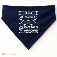 Easily Distracted By Bows And Arrows USA-Made Doggie Bandana thumb 0