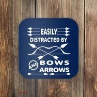 Easily Distracted By Bows And Arrows Coaster thumb 0