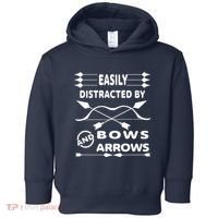 Easily Distracted By Bows And Arrows Toddler Hoodie thumb 0
