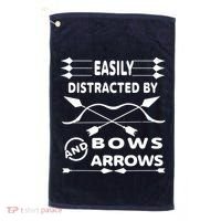 Easily Distracted By Bows And Arrows Golf Towel thumb 0