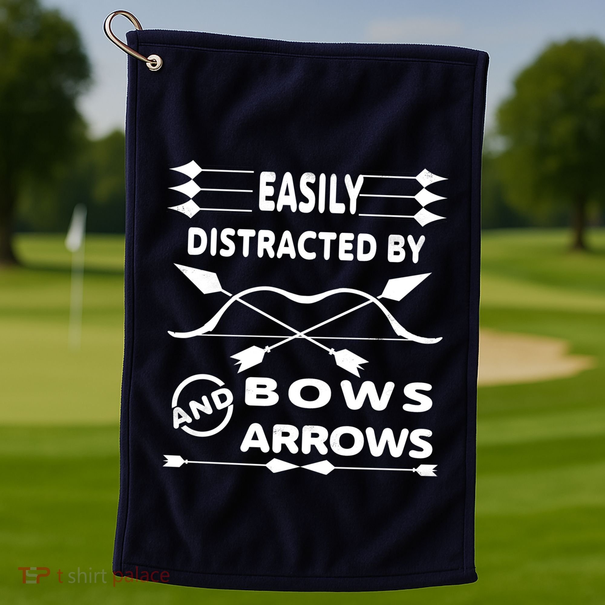 Easily Distracted By Bows And Arrows Golf Towel