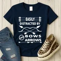 Easily Distracted By Bows And Arrows Women's T-Shirt thumb 3