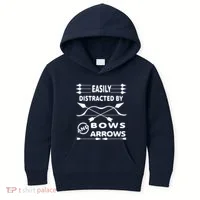Easily Distracted By Bows And Arrows Kids Hoodie thumb 0