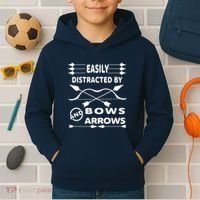 Easily Distracted By Bows And Arrows Kids Hoodie thumb 2