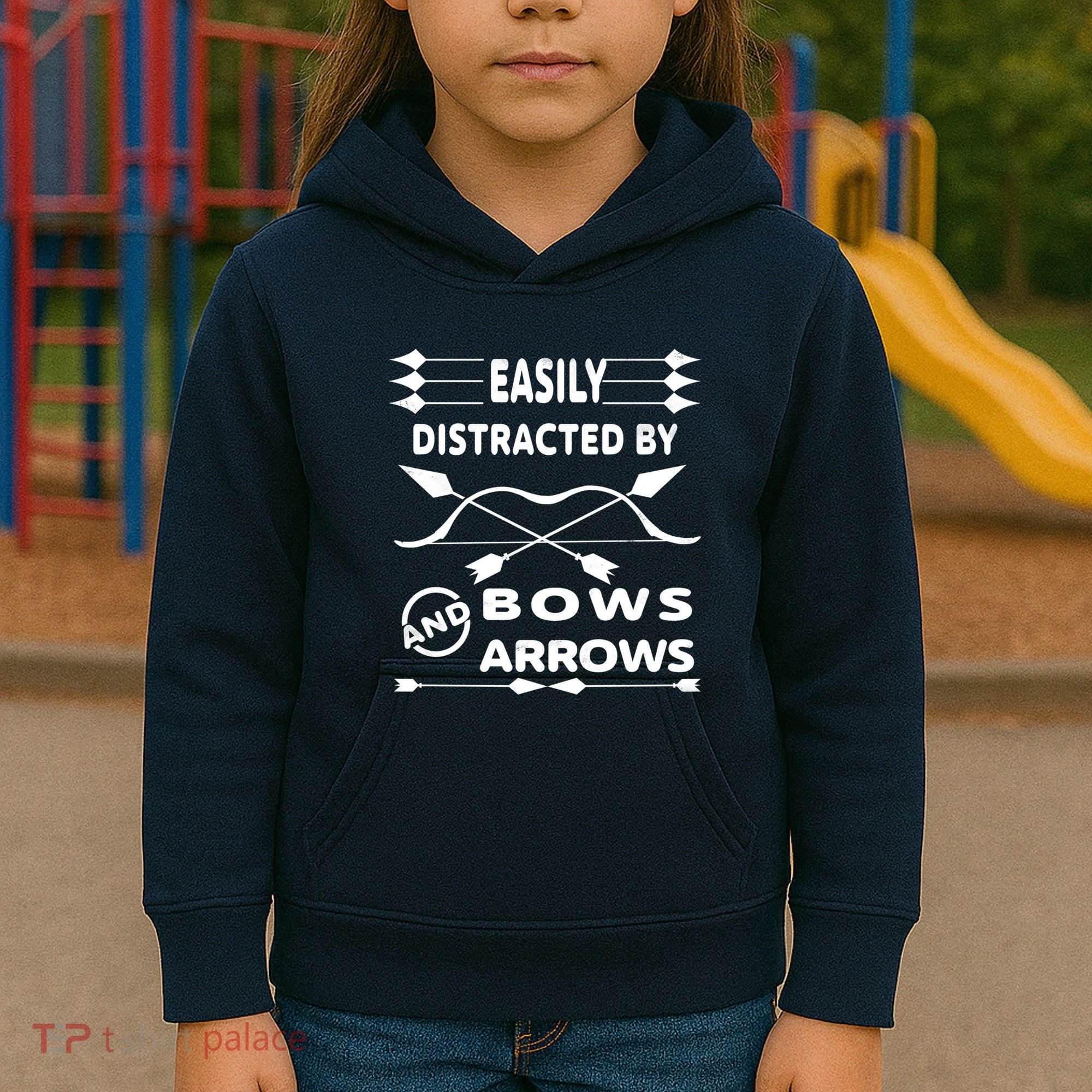 Easily Distracted By Bows And Arrows Kids Hoodie