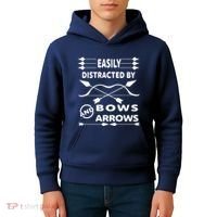 Easily Distracted By Bows And Arrows Kids Hoodie thumb 4