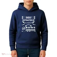Easily Distracted By Bows And Arrows Kids Hoodie thumb 4