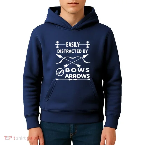 Easily Distracted By Bows And Arrows Kids Hoodie