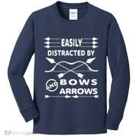 Easily Distracted By Bows And Arrows Kids Long Sleeve Shirt thumb 0