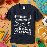 Easily Distracted By Bows And Arrows Kids T-Shirt thumb 3