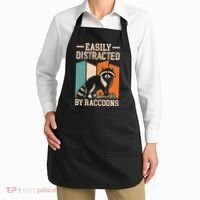 Easily Distracted by Raccoons Funny Animal Lover Gift Apron thumb 2