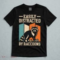 Easily Distracted by Raccoons Funny Animal Lover Gift T-Shirt thumb 5